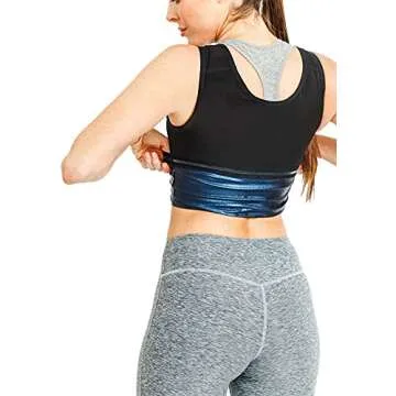 Sweat Shaper Women's Premium Workout Tank Top Slimming Polymer Sauna Vest (XX-Large-3X-Large, Black)