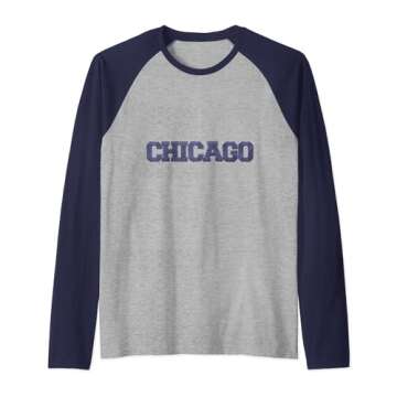 Chicago City Varsity Baseball Tee for Fans and Casual Wear