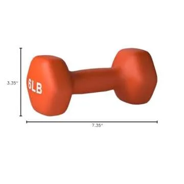 Amazon Basics 6lb Neoprene Dumbbells - Durable & Stylish