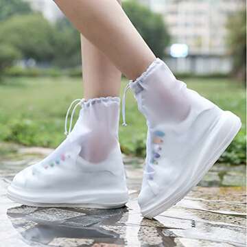 Shiwely Shoes Cover Waterproof Sand Control Non-Slip Shoes Cover Reusable Rain Snow Boots Overshoes ...