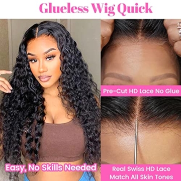 ISEE HAIR Water Wave Lace Front Wig Glueless 20 Inch