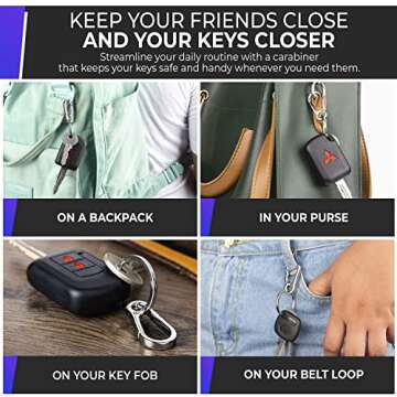 Multipurpose Keychain Clip - Durable & Stylish Keyring