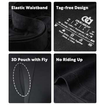 DAVID ARCHY Mens Underwear Boxer Briefs Cotton Comfortbale Soft Breathable with Fly Underwear for Men 6 Pack(M,Assorted Colors *6)