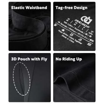 DAVID ARCHY Mens Underwear Boxer Briefs Cotton Comfortbale Soft Breathable with Fly Underwear for Men 6 Pack(M,Assorted Colors *6)