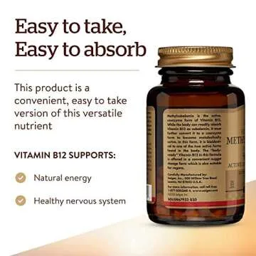 Solgar Methylcobalamin B12 - Energy Support, Vegan, 60 Count