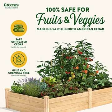 Greenes Fence Original Cedar Raised Garden Bed - 4' x 8'