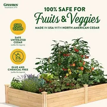 Greenes Fence Original Cedar Raised Garden Bed - 4' x 8'