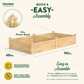 Greenes Fence Original Cedar Raised Garden Bed - 4' x 8'