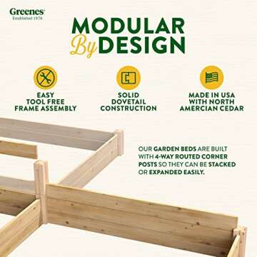 Greenes Fence Original Cedar Raised Garden Bed - 4' x 8'