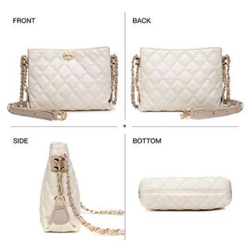 Stylish Sivim Medium Khaki Crossbody Purse - Adjustable Strap Bag