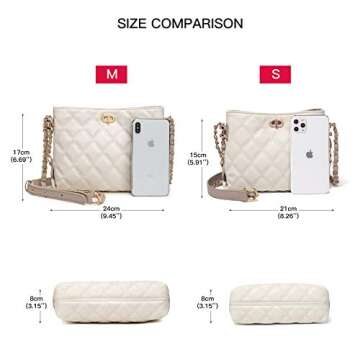 Sivim Crossbody Bags for Women Medium Size Leather Purse