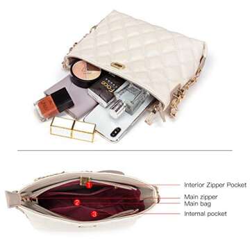 Sivim Crossbody Bags for Women Medium Size Leather Purse