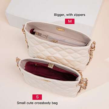 Sivim Crossbody Bags for Women Medium Size Leather Purse