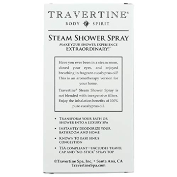 Travertine Spa Steam Shower Spray - Relax with Eucalyptus