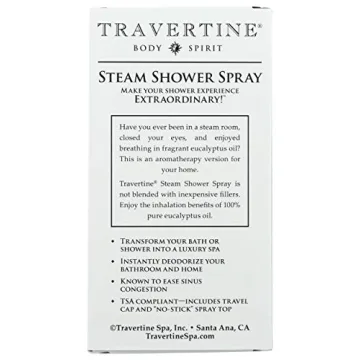 Travertine Spa Steam Shower Spray - Relax with Eucalyptus