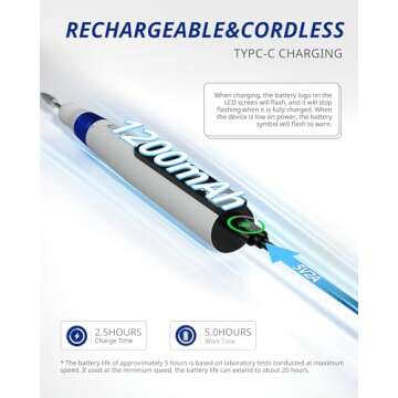 AIRSEE Cordless Electric Nail Drill 35000 RPM Professional E-File