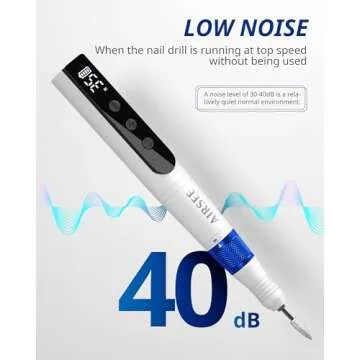 AIRSEE Cordless Electric Nail Drill 35000 RPM Professional E-File