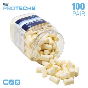 Flents Ear Plugs - 100 Pairs for Sound Blocking Comfort