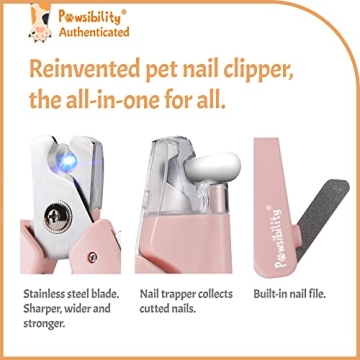 Pawsibility LED Nail Clippers - Safe Pet Grooming Tool
