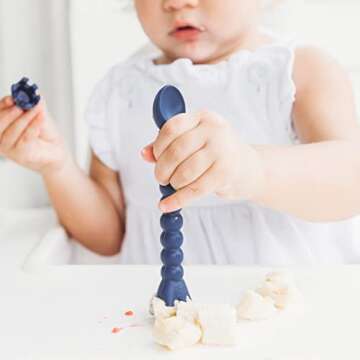 Ryan & Rose Cutie Tensils Baby Spoon and Fork [2 Pack] (Captain)