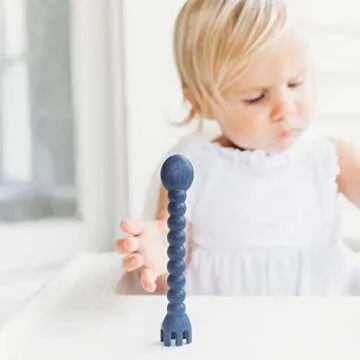 Ryan & Rose Cutie Tensils Baby Spoon and Fork [2 Pack] (Captain)