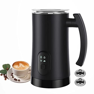 Electric Milk Frother, 4 in 1 Milk Steamer,11.8oz/350ml Automatic Warm and Cold Foam Maker for Coffe...