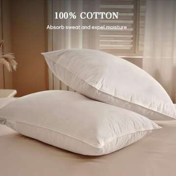 Goose Down Feather Pillows for Hotel Luxury Comfort