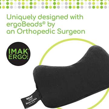 Imak A10165 Wrist Cushion - Black (D132) (IMAA10165)