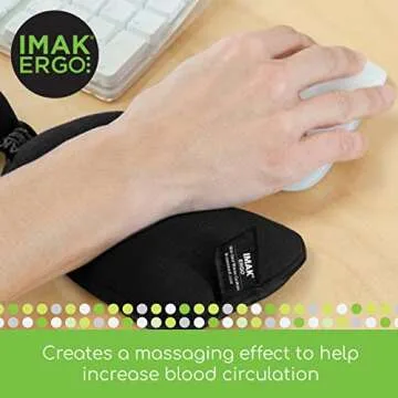 Imak A10165 Wrist Cushion - Black (D132) (IMAA10165)