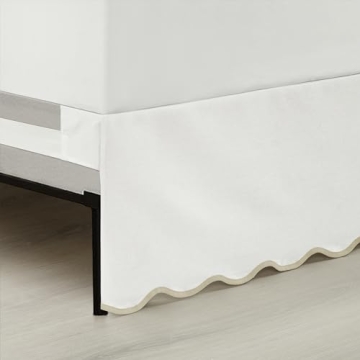 Lush Decor Scallop Edge Bedskirt - Elegant Easy Fit