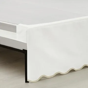 Lush Decor Scallop Edge Bedskirt - Elegant Easy Fit