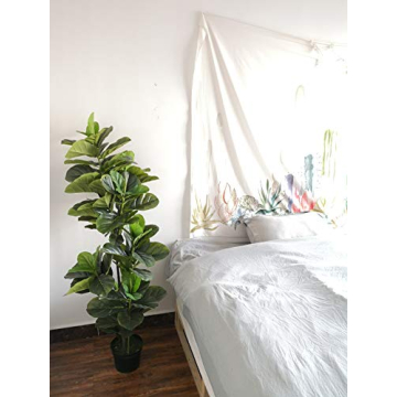 5-Feet Fiddle Leaf Fig Tree for Home and Office Decor
