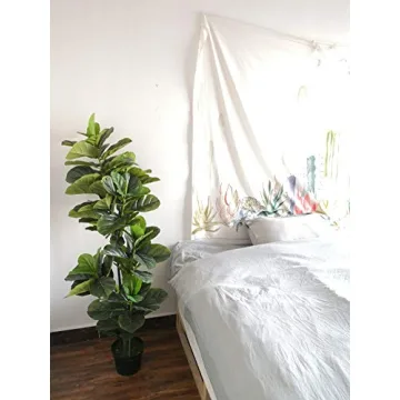 5-Feet Fiddle Leaf Fig Tree for Home and Office Decor