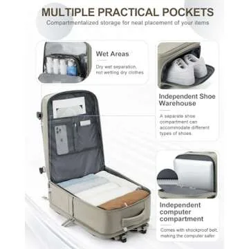 Coowoz Durable Large Travel Backpack for Men & Women