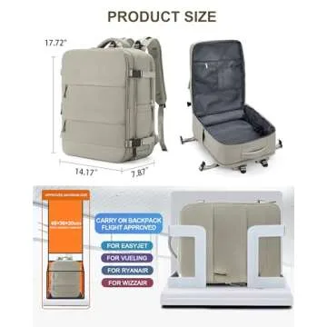 Coowoz Durable Large Travel Backpack for Men & Women