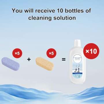 Nukisa 10 Bottles Eco-Friendly Floor Cleaner Solutions