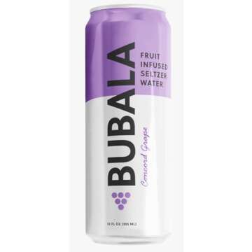 BUBALA Fruit Infused Seltzer Variety Pack: 4 Flavors, 12 Fl Oz