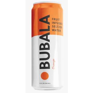 BUBALA Fruit Infused Seltzer Variety Pack: 4 Flavors, 12 Fl Oz