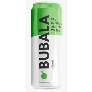 BUBALA Fruit Infused Seltzer Variety Pack: 4 Flavors, 12 Fl Oz