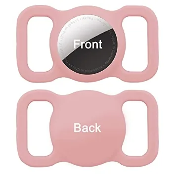 Poivy Airtag Dog Collar Holder for Pets in Stylish Pink
