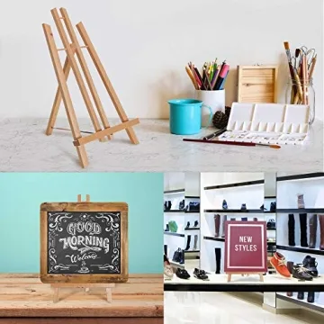 US Art Supply 14 Inch Beechwood Tabletop Easel Display