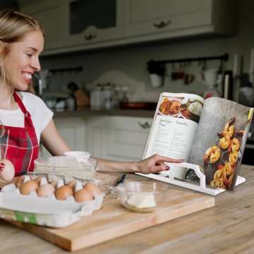 Stylish JOGREFUL Cast Iron Cookbook Stand Holder for Kitchen