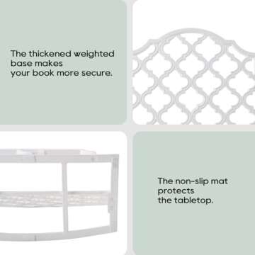 Stylish JOGREFUL Cast Iron Cookbook Stand Holder for Kitchen