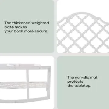 Stylish JOGREFUL Cast Iron Cookbook Stand Holder for Kitchen