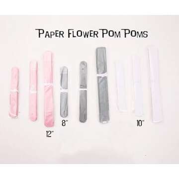 luckylibra Baby Girl Baby Shower Decorations, It is a Girl Banners and Paper Lantern Paper Flower Pom Poms （Pink White Grey）