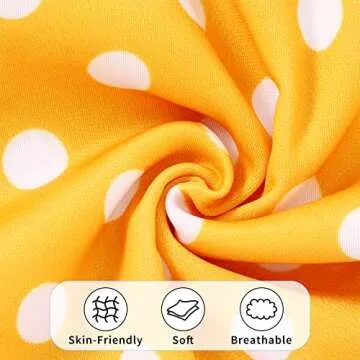 YOUNGER TREE Toddler Baby Girls Summer Swimsuit Sleeveless Polka Dot Swimwear Two-Piece Suit Beach Bikini Outfits Bathing Suit （Yellow Swimsuit, 12-18 Months）