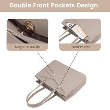 LOVEVOOK Laptop Tote Bag for Women, Office Work Bag Briefcase fit for 15.6 inch Laptop, Large Capacity Teacher Computer Bag Handbag