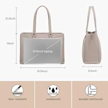 LOVEVOOK Laptop Tote Bag for Women, Office Work Bag Briefcase fit for 15.6 inch Laptop, Large Capacity Teacher Computer Bag Handbag
