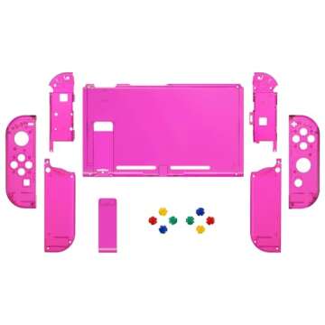 eXtremeRate DIY Replacement Shell Buttons for Nintendo Switch, Back Plate for Switch Console, Housin...