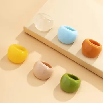 Uarein Chunky Rings - Stylish Multicolor Accessory